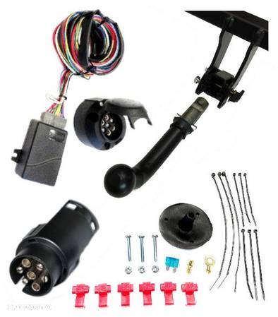 SŁUPSK NOWY AUTO HAK HOLOWNICZY + MODUŁ WH1 + WIĄZKA + ADAPTER do AUDI A3 8P 3 DRZWI od 2003 do 2008 - 1