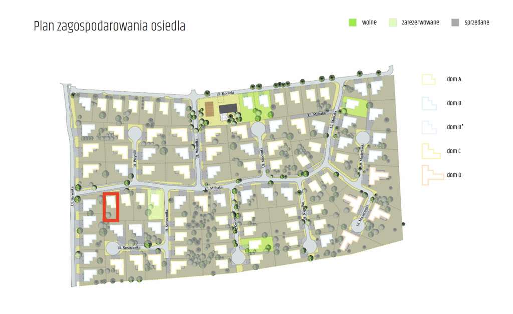 Dom Leśnaj Ostropa | Działka 837m² | Projekt typ A-14