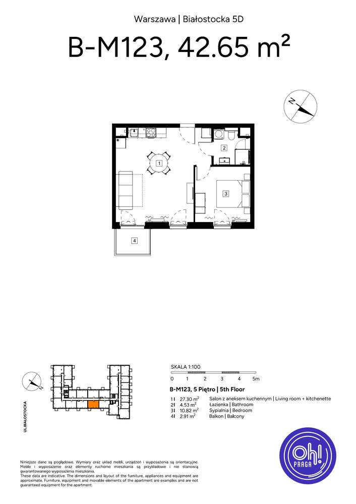 2-pokojowe mieszkanie 42m2 + balkon Bez Prowizji - Pełny obrazek: 2/9