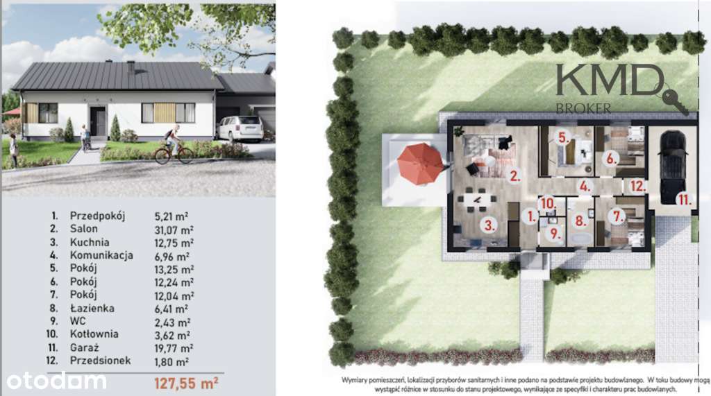 Parterowy dom Prawiedniki-Kolonia. - Pełny obrazek: 5/6