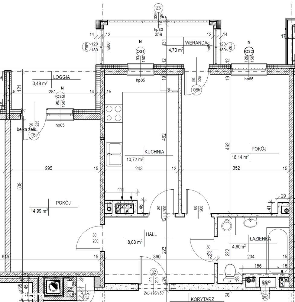 Mieszkanie 2 pokojowe na 2 piętrze | weranda | loggia | garaż - Pełny obrazek: 5/20
