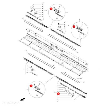 Śruba kosy M6x18 Massey Ferguson 71386951 Oryginał - 2