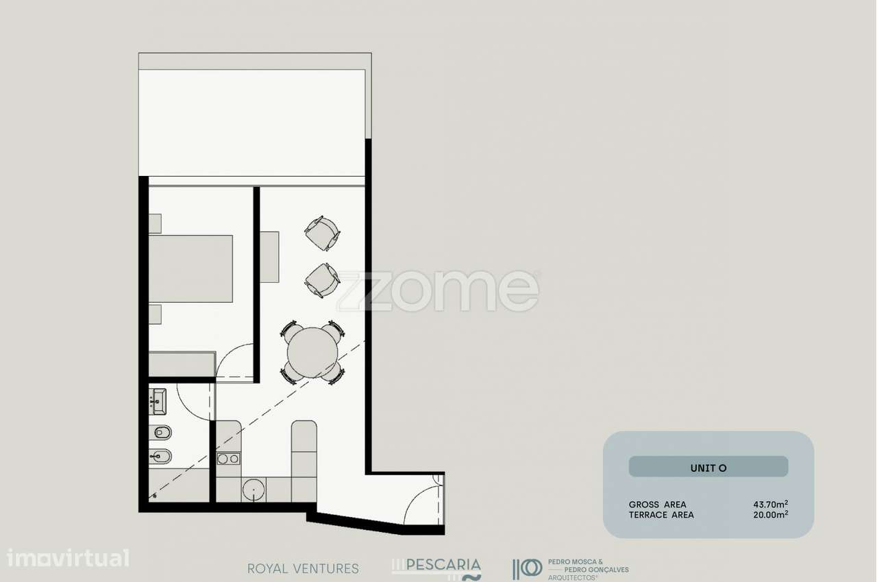 Apartamento T1 novo, terraço e garagem, Vila Nova de Gaia (Fração O... - Grande imagem: 2/18