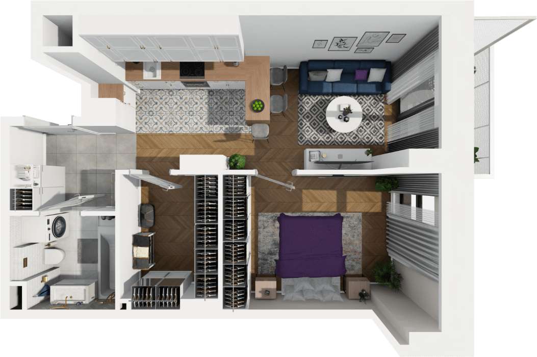 Okazja| 2pok. 42m2 | GARDEROBA | Duży balkon | Szybki termin | Rabaty - Pełny obrazek: 4/11