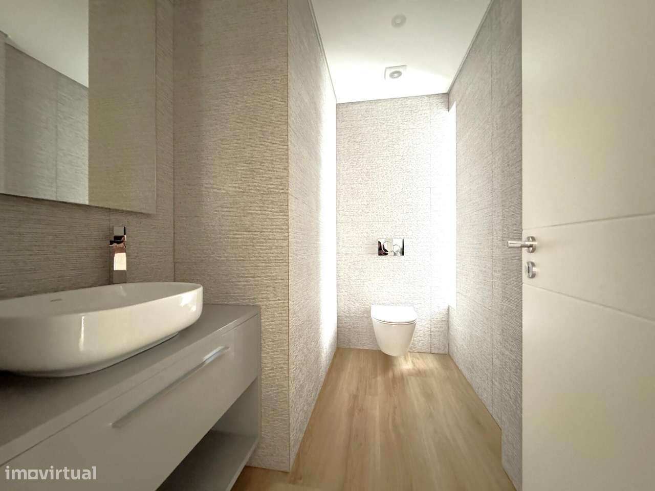 Apartamento T3 novo com Mezzanine e estacionamento no centro de Carcav-5