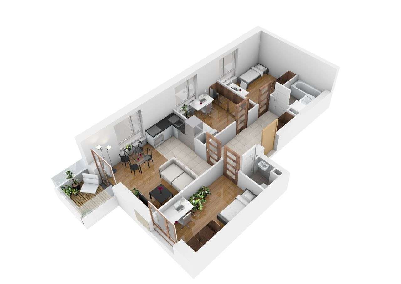 PROMOCJA!!! Gotowe mieszkanie 58 m2, 4 pokoje, aneks kuchenny i ogród - Pełny obrazek: 1/15