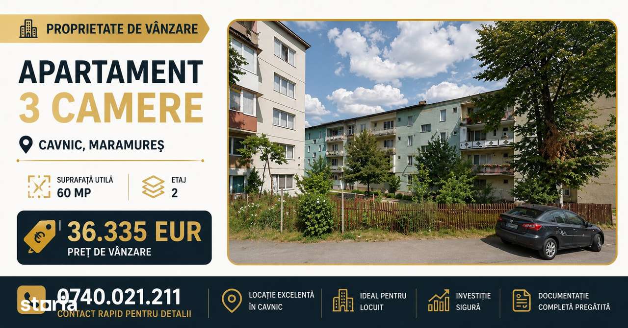 Apartament - 3 camere - 60 mp - Et.2, Cavnic — fotografia 1
