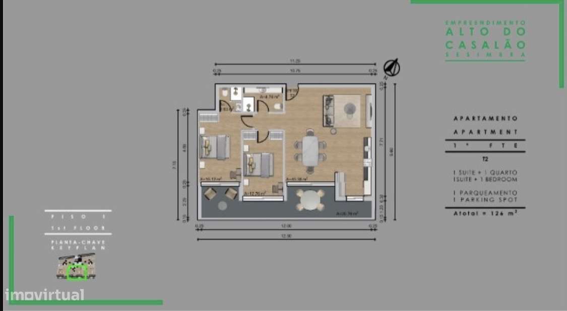 Apartamento T2 novo terraço vista mar e serra Sesimbra-18