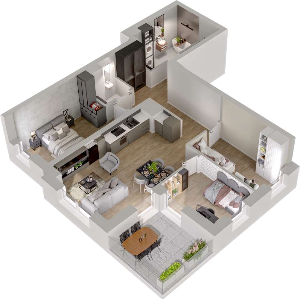 Cztery  pokoje w centrum- Apartamenty Śródmieście (8)-0