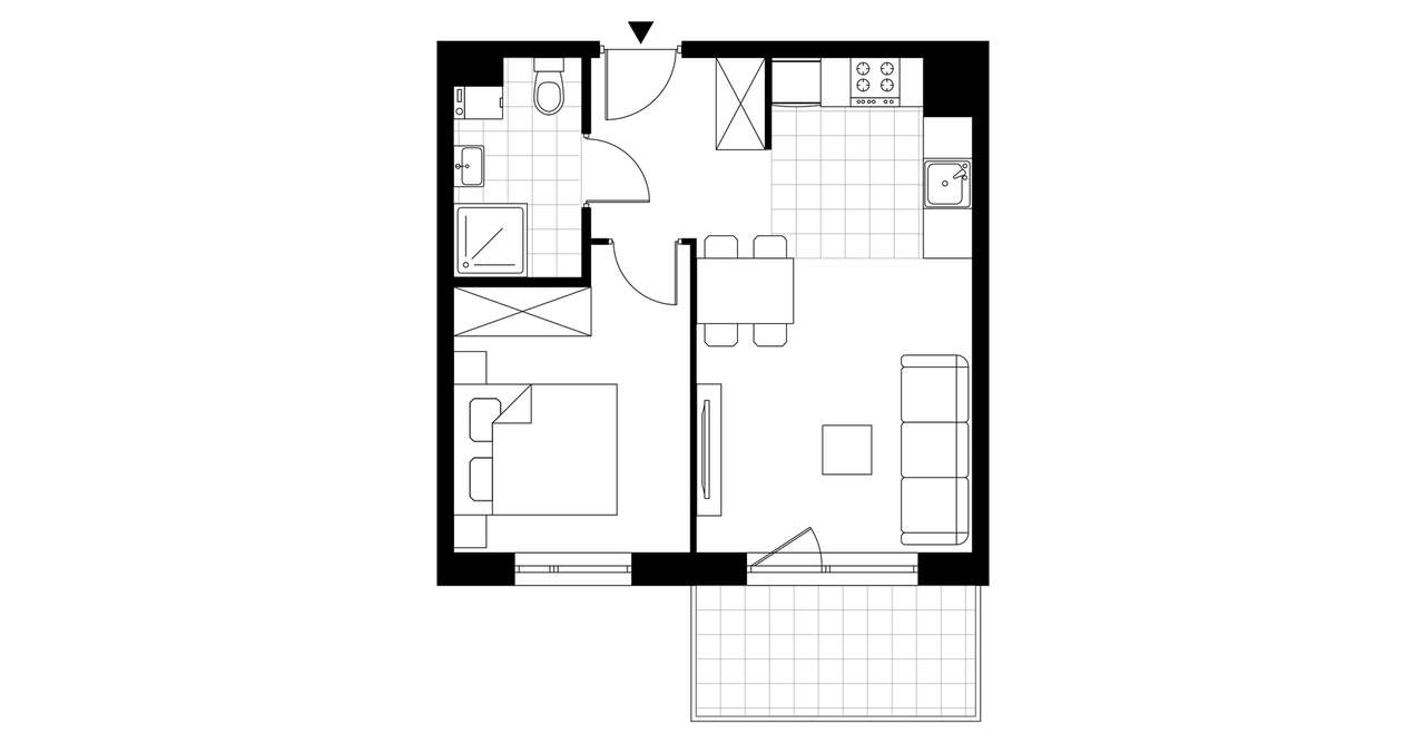 2-pokojowe mieszkanie 36m2 + balkon Bez Prowizji - Pełny obrazek: 3/8