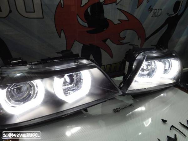 Farois Angel Eyes 3D Tipo U BMW E90 / E91 05-08 Fundo Preto - 15