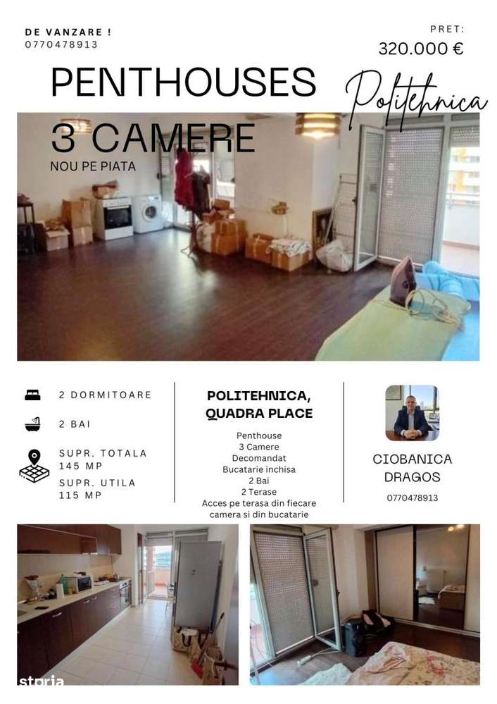 Vanzare Penthouse, 3 Camere, Politehnica-0