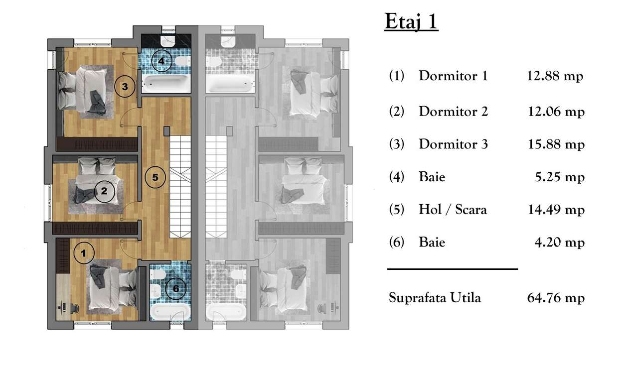 Casa Autumn – Duplex elegant și luminos în ansamblul BRIZA4Seasons-17