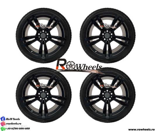 Jante BMW 20 R20 Negru Lucios BMW F01 F10 F13 Seria 5,6,7 X3 X5 X6 Anvelope Vara - 5