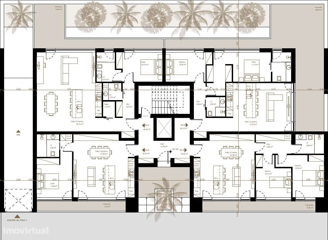 Apartamentos T2/T1 Novos   varandas ,terraços, garagens e arrecadações - Grande imagem: 5/6
