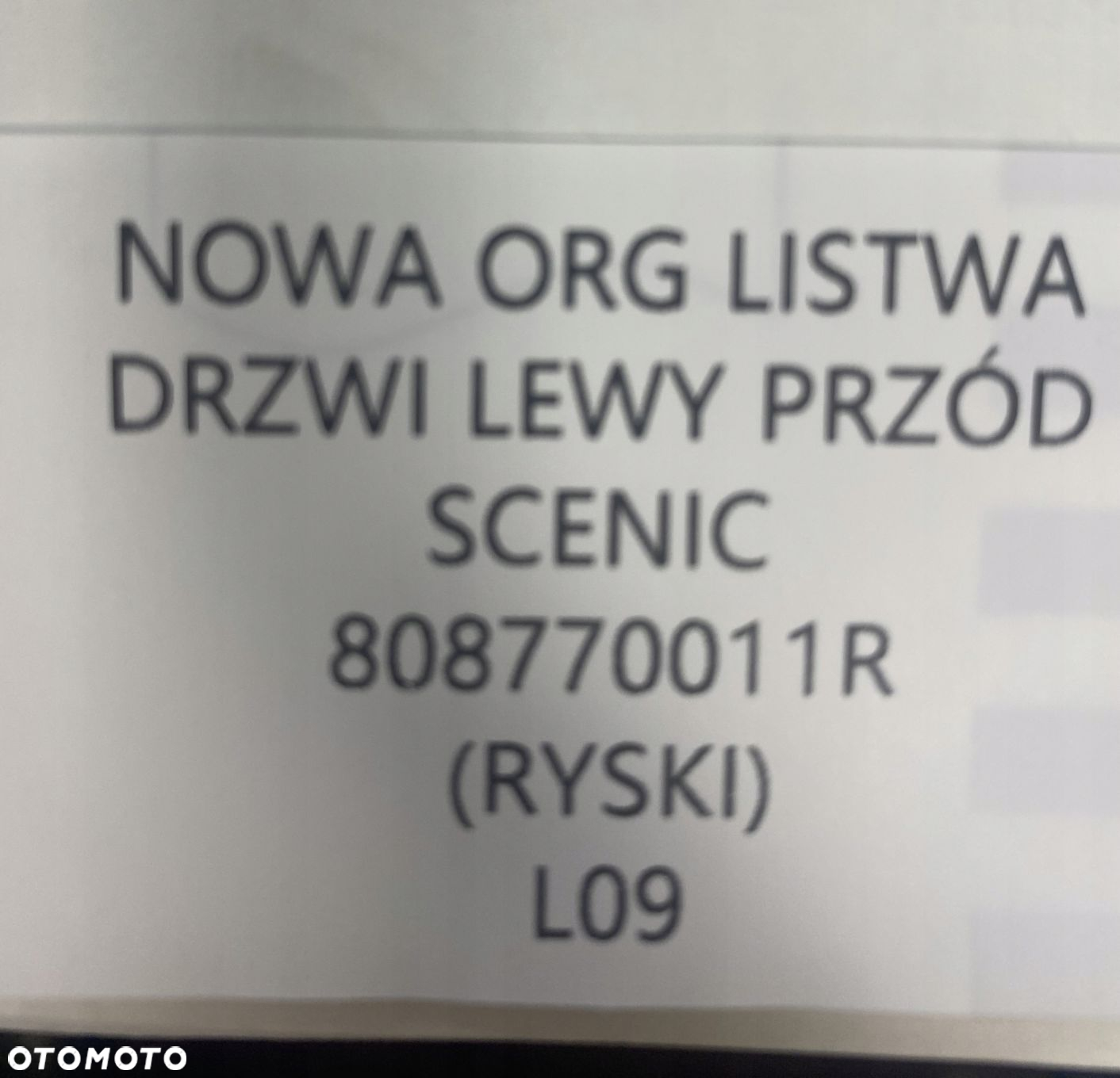NOWA ORG LISTWA DRZWI LEWY PRZÓD RENAULT SCENIC III 3 + 808770011R - 4