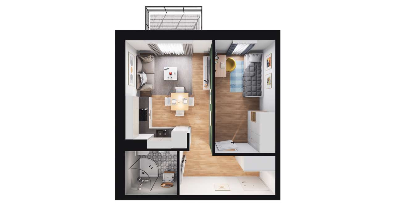 Zakątek Łokietka | mieszkanie 2-pok. | A11 - Pełny obrazek: 3/7