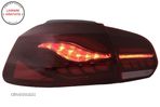 Stopuri Full LED VW Golf 6 VI (2008-2013) Rosu Fumuriu cu Semnal Dinamic- livrare gratuita - 10