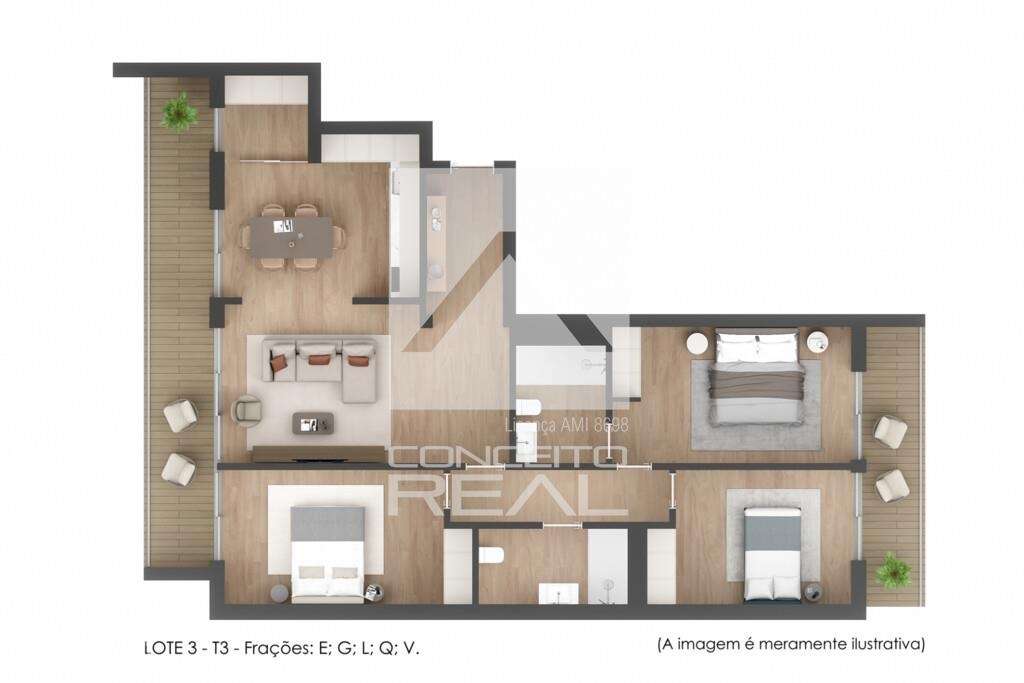 Apart. T3 c/ Box p/ 2 viat. Novo - Lordelo (Paredes) - Grande imagem: 4/12