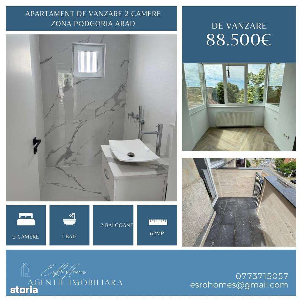 Apartament de vanzare 2 camere Iuliu Maniu, Podgoria Arad-0