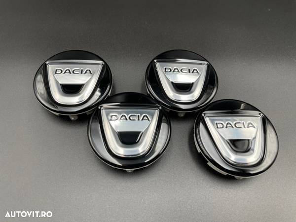 Set Capace Jante Dacia Originale negru- Duster Logan Sandero Lodgy Dokker Stepway - 2
