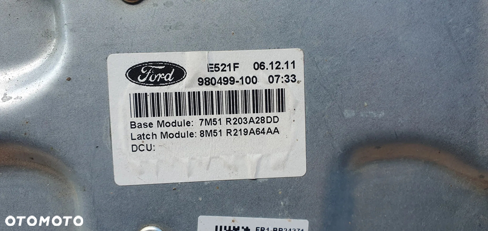 Mechanizm podnośnik szyby prawy przód Ford C-MAX 7M51-R045H16-A - 3