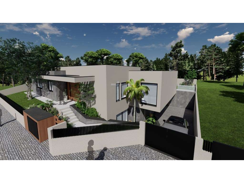 Moradia isolada T5, arquitetura contemporânea com garagem e piscina...-4