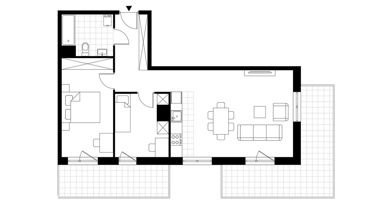 3-pokojowe mieszkanie 66m2 + 2 balkony - Pełny obrazek: 3/8