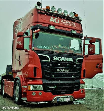 Suport proiectoare, bullbar inox Scania Top Line, Highline, Streamline - 2