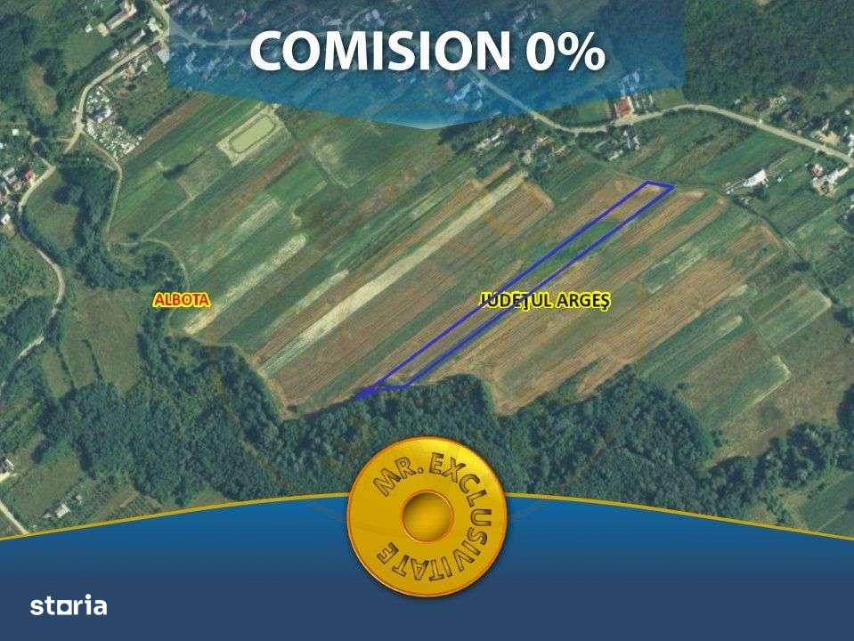 Teren 10414 mp in loc. Albota-Mares. COMISION 0% - Imagine principală: 1/5