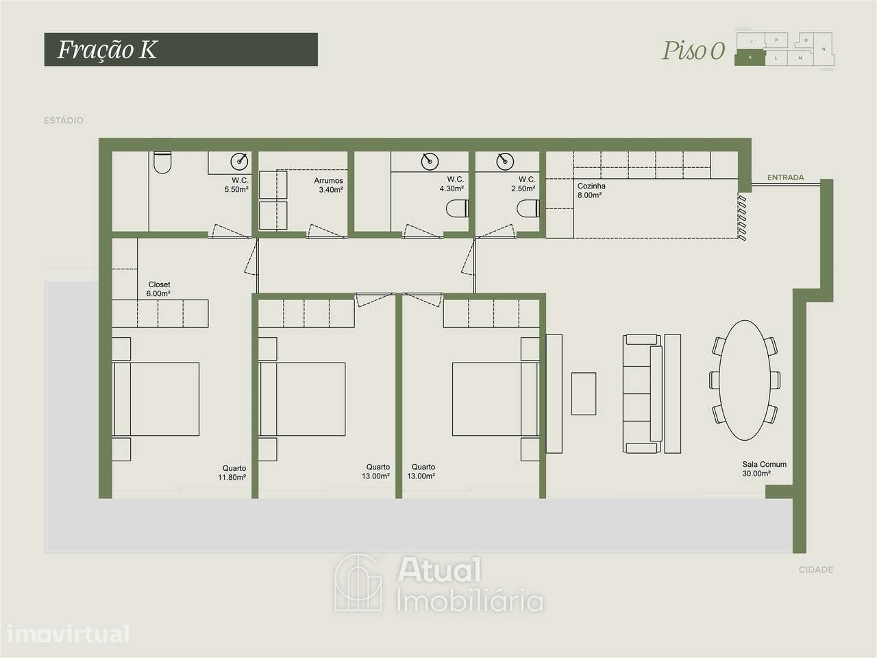 Apartamento T3+1 Venda em Caldas de Vizela (São Miguel e São João),Viz-26