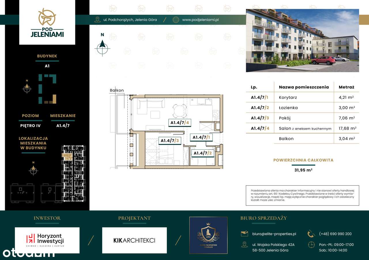 Pod Jeleniami | mieszkanie 2-pok. | A1.4/7 - Pełny obrazek: 2/9