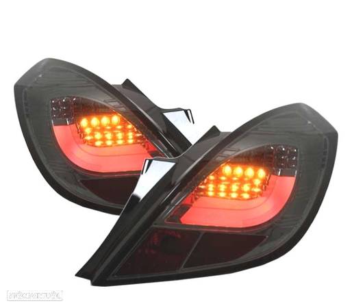 FAROLINS TRASEIROS LED PARA OPEL CORSA D 06-11 VERMELHO - 1