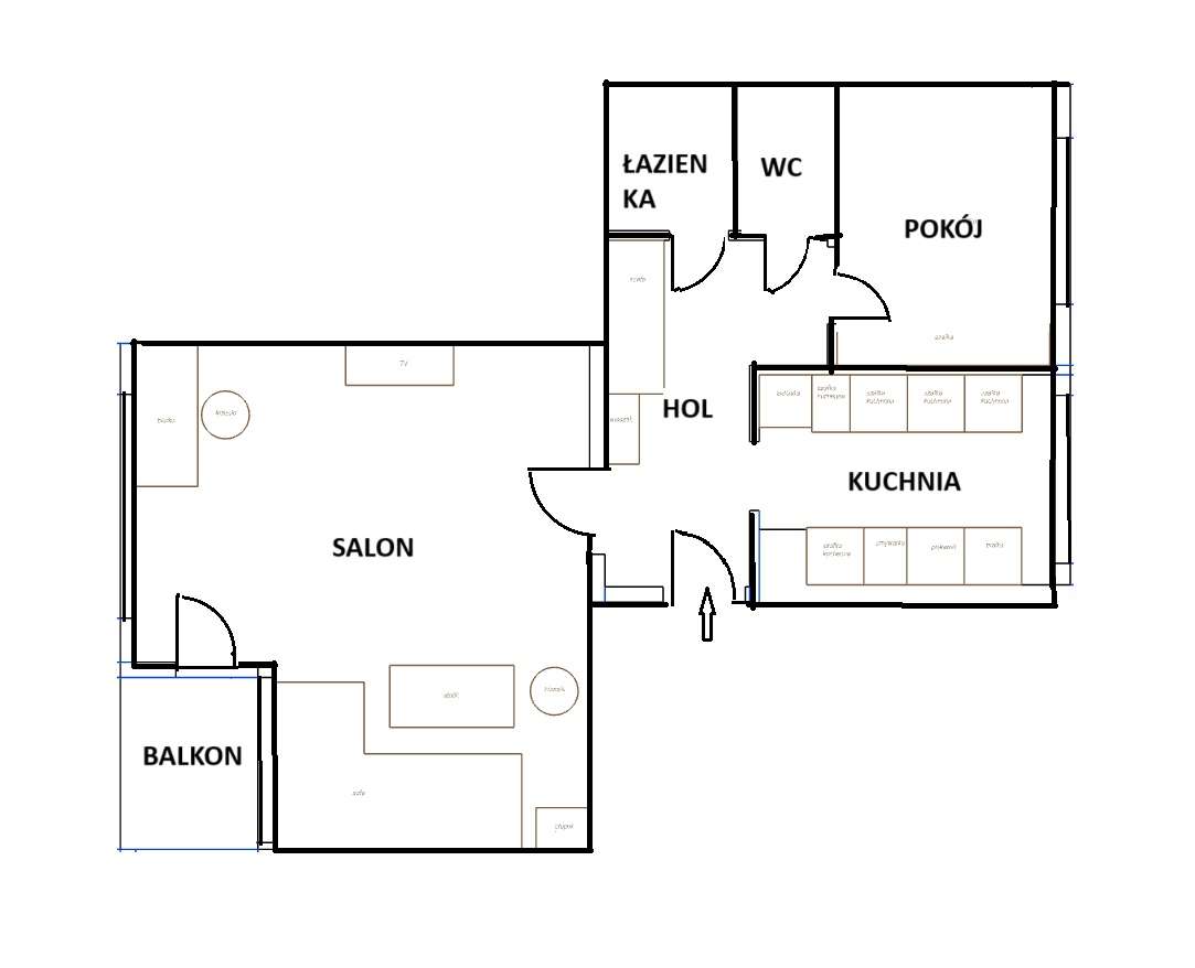 Mieszkanie 2-pokojowe, 46 m², Osiedle Kormoran-13