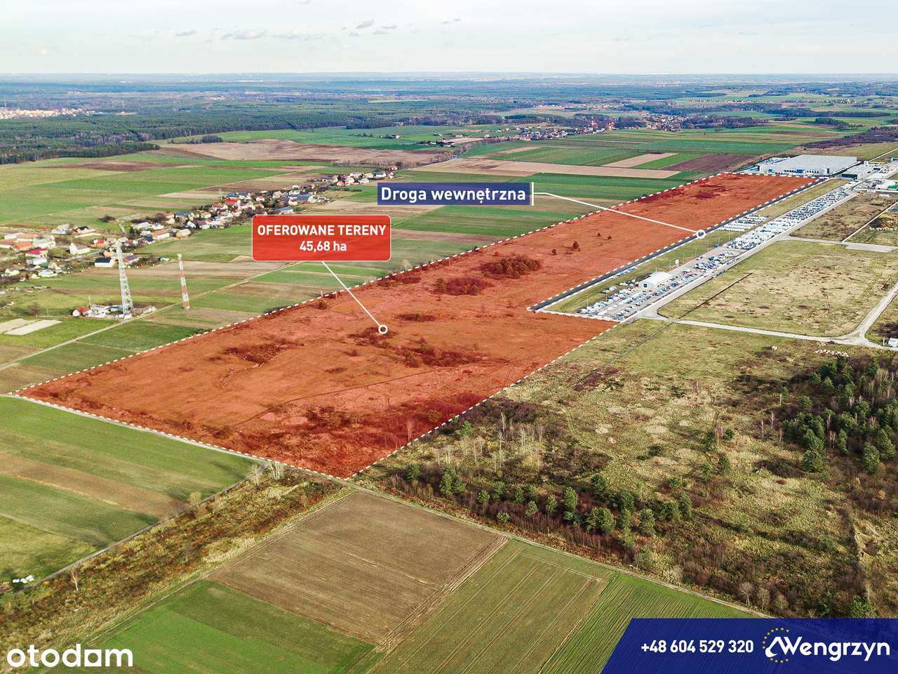 Autostrada A4, teren inwestycyjny 45,68 ha z PNB! media,idealny dojazd-10