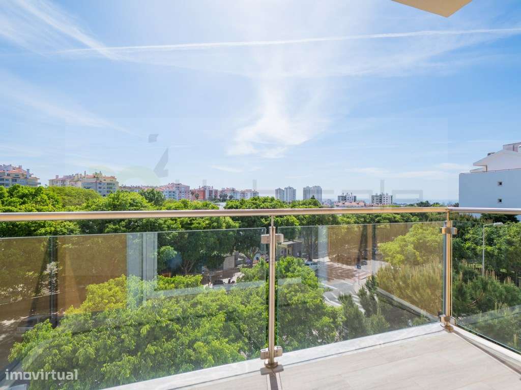 T2 novo na Parede com vista mar-4