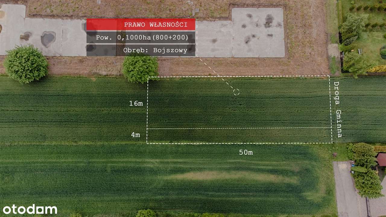 Działka usługowa 800m² Bojszowy. Pod sklep, gabinety, własna droga!-2
