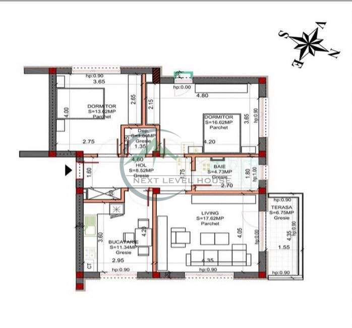 Apartament 3 camere, Sanpetru Residence-6