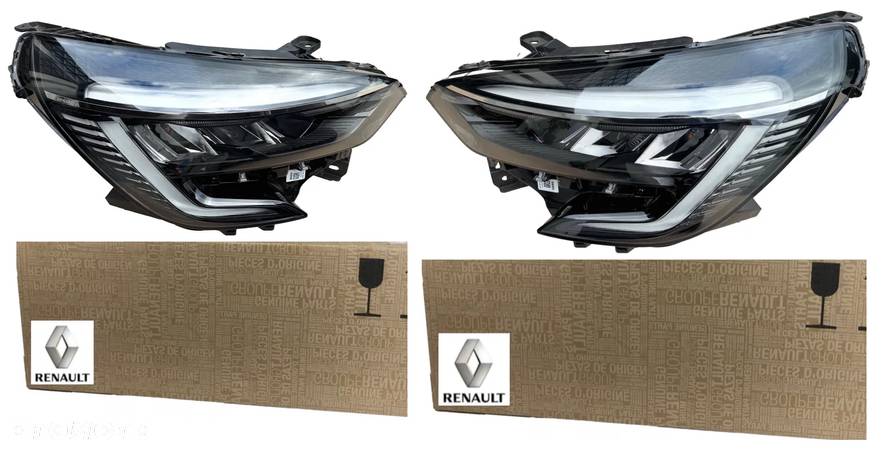 NOWE LAMPY Renault Clio V 5 2023 Lampa Lewa Prawa Przód Przednia Kompletna Komplet Lamp Przednich Full Led Pure Vision 260104922R 260607647R 260104922 260607647 - 1