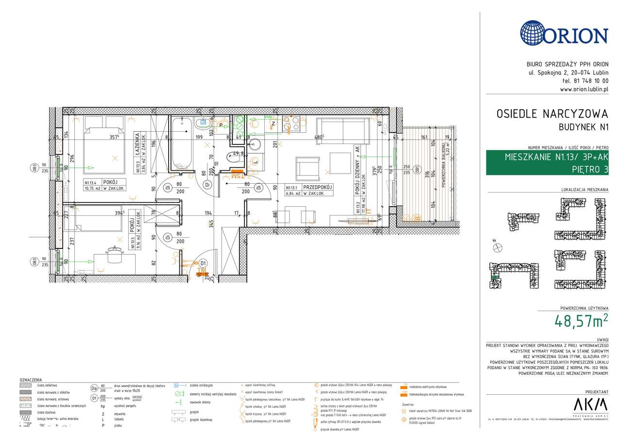 3-pokojowe mieszkanie 48m2 + balkon Bezpośrednio - Pełny obrazek: 2/7
