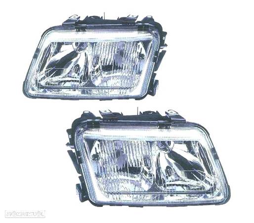 FARÓIS OPTICAS COM LUZ DE NEVOEIRO PARA AUDI A3 96-00 - 1