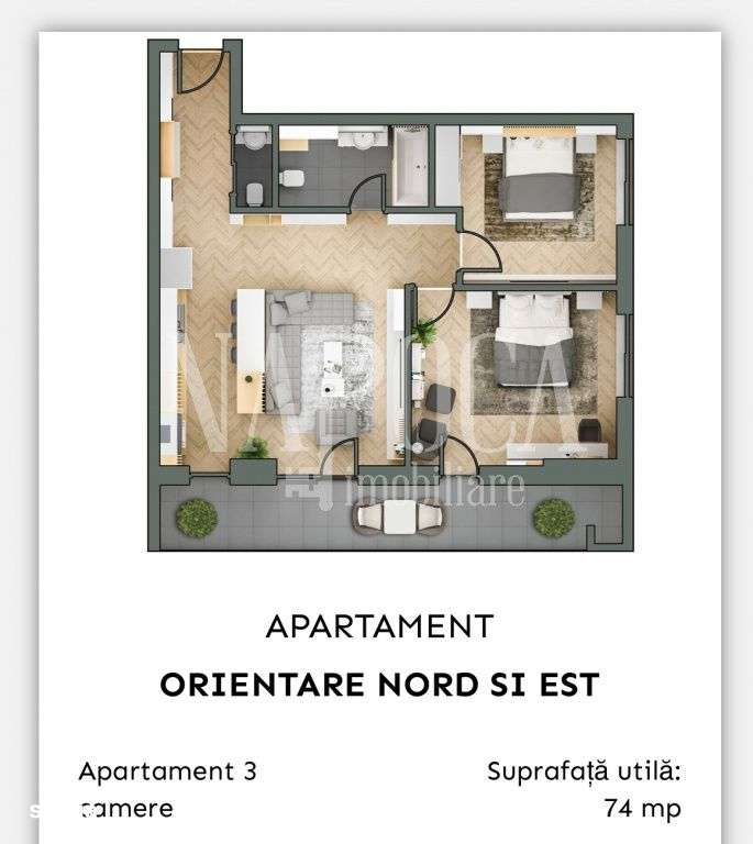 Apartament 3 camere de vanzare in Gheorgheni, Cluj Napoca - Imagine principală: 3/13