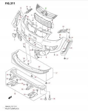 SUZUKI SX4 2006 - 2009 KRATA GRILL ATRAPA ORYGINAŁ - 6