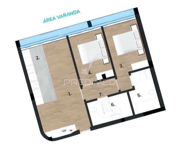 Apartamento T2 com varanda em Sines - Grande imagem: 2/13