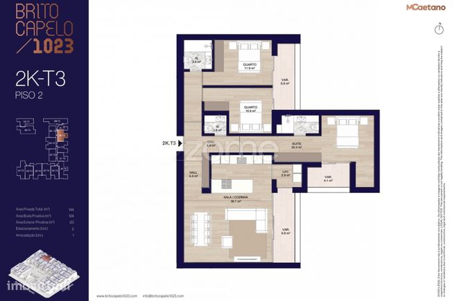 Apartamento T3 - Brito Capelo 1023-12