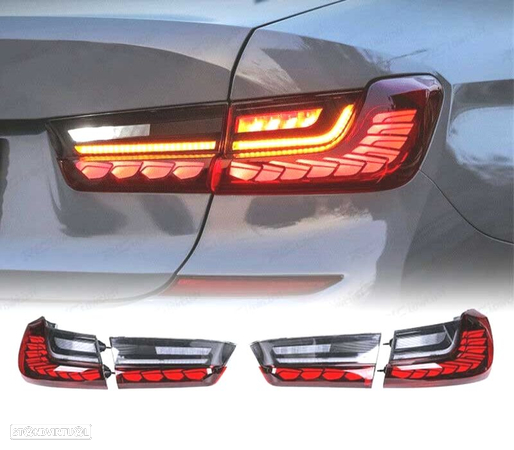 FAROLINS OLED DINAMICOS PARA BMW SERIE 3 G20 19-22 LIGHT BAR OLED VERMELHO - 1