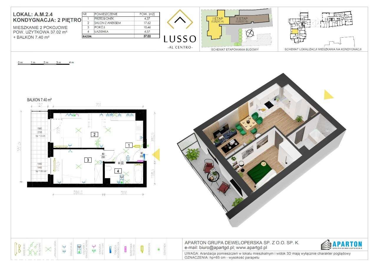 2pokojowe w Apartamentowcu! Lusso Al Centro A2.4 - Pełny obrazek: 2/8