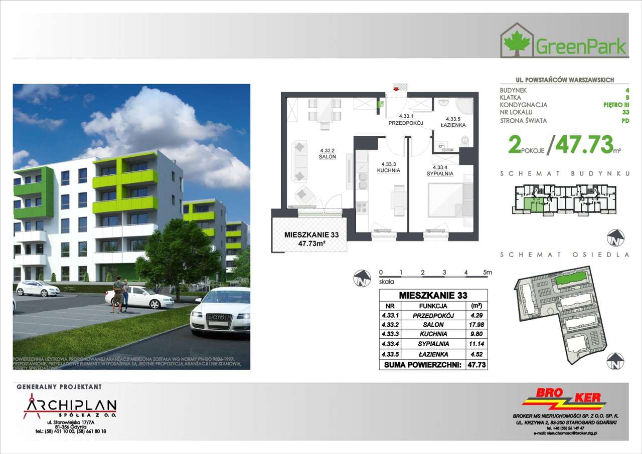 Osiedle Green Park | mieszkanie 2-pok. | 11_B33 - Pełny obrazek: 2/9