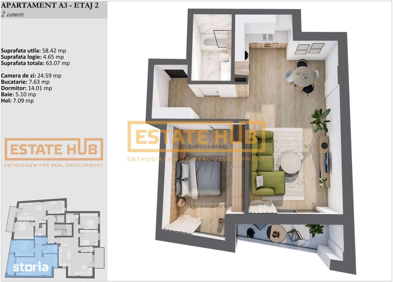 2 camere premium Paris-0%comision-De la Dezvoltator-3