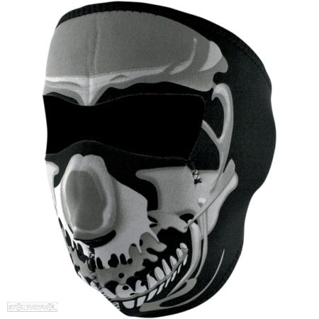 zan headgear full face mask chrome skull one size 25030085 - 1